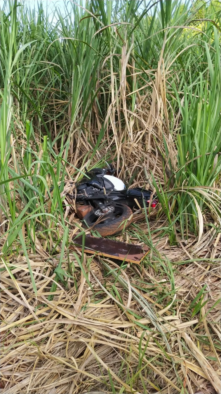 Veículo estava abandonado em uma área de mata na zona rural de Araras | Foto: GCM 